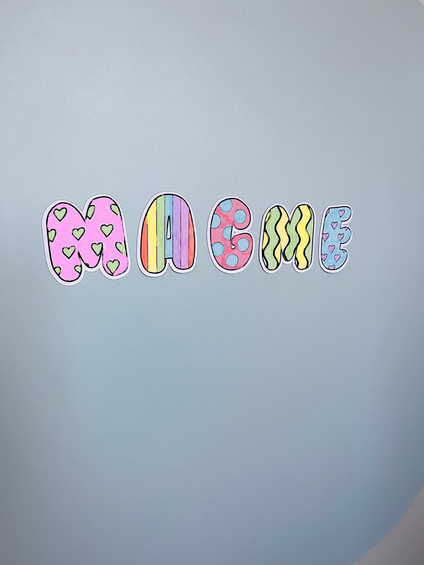 Magnetic Letters - Colour your own!