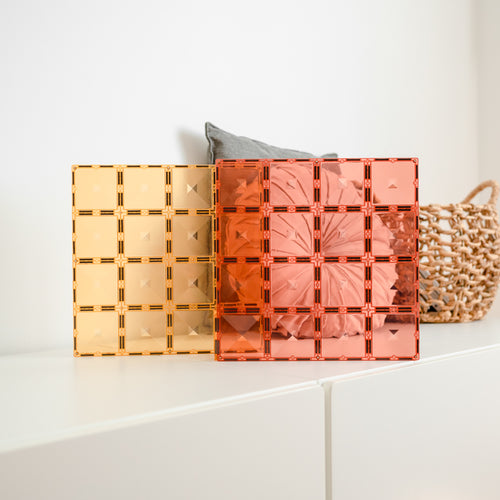 CONNETIX | 2 Piece Pastel Base Plate Pack - Lemon & Peach
