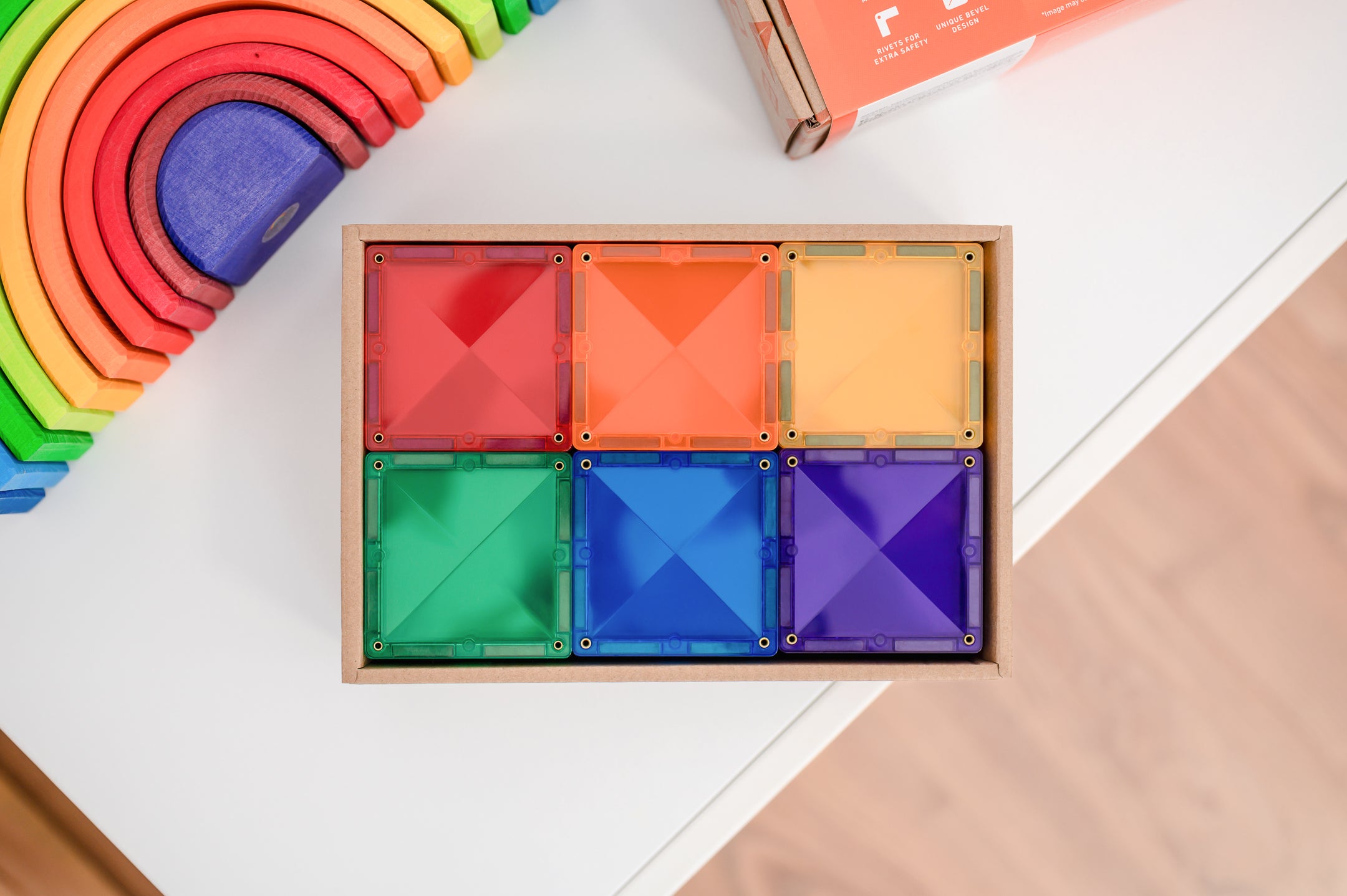 CONNETIX | 42 Piece Rainbow Square Pack