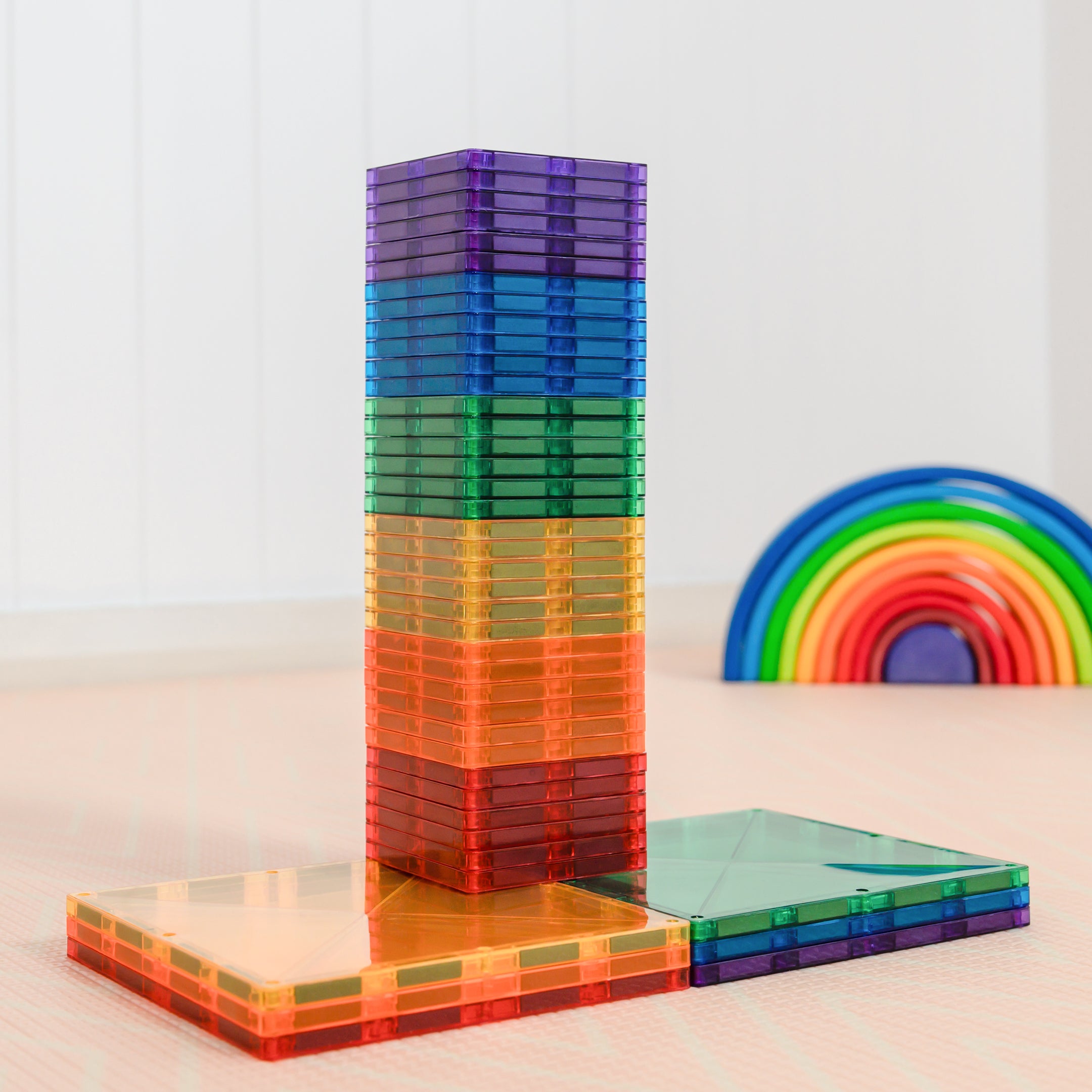 CONNETIX | 42 Piece Rainbow Square Pack