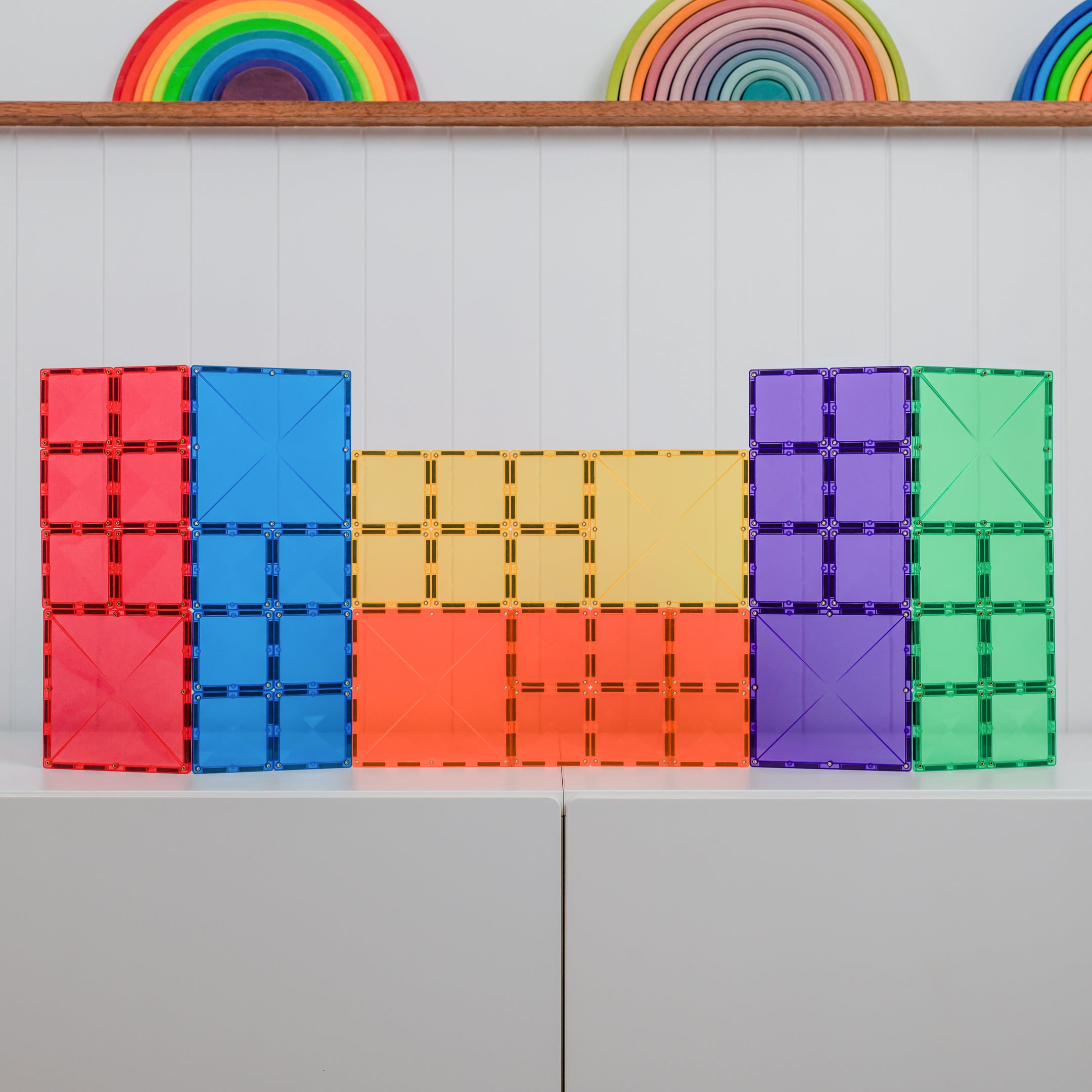CONNETIX | 42 Piece Rainbow Square Pack