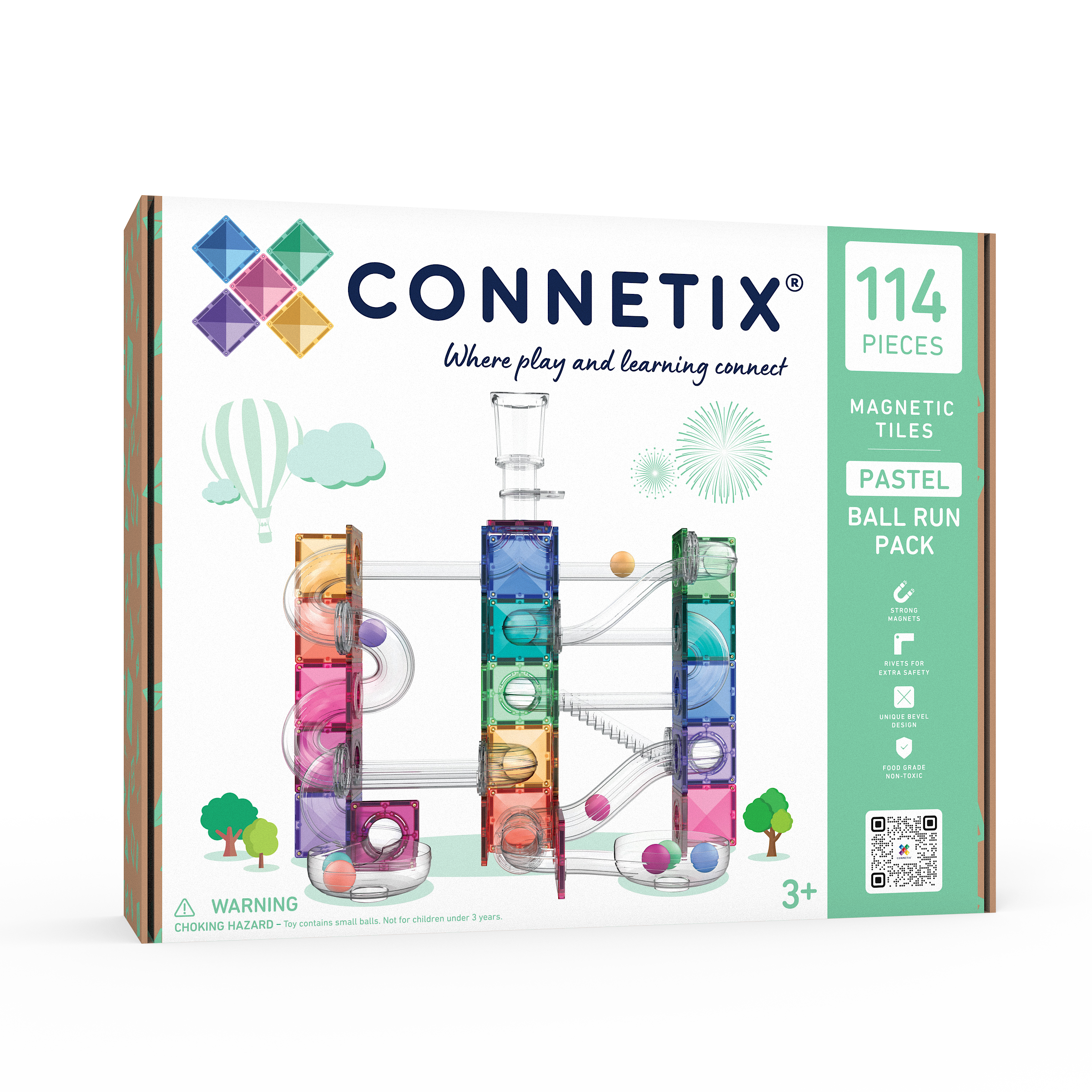 CONNETIX | 114 Piece Pastel Ball Run Pack