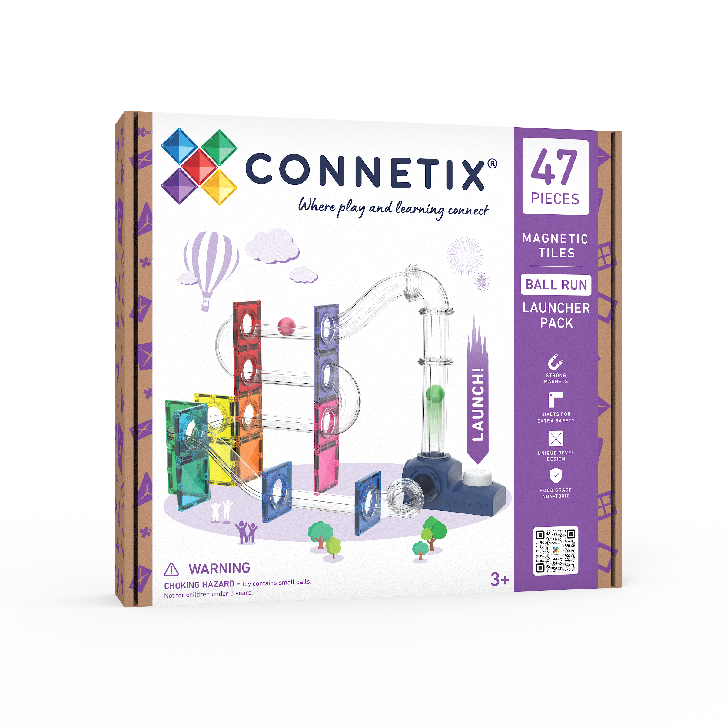 CONNETIX | 47 Piece Ball Run Launcher Pack
