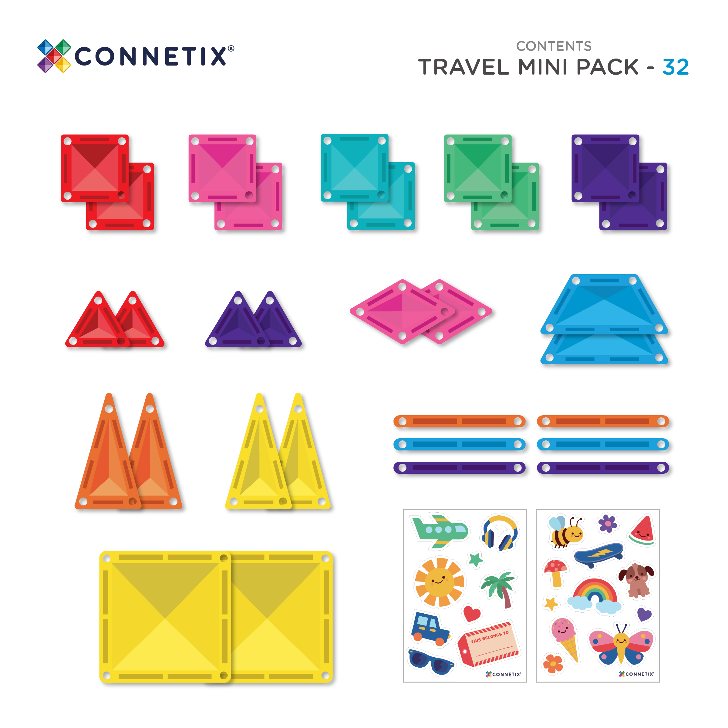 CONNETIX | 32 Piece Travel Mini Pack