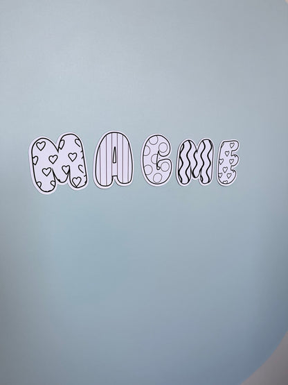 Magnetic Letters - Colour your own!
