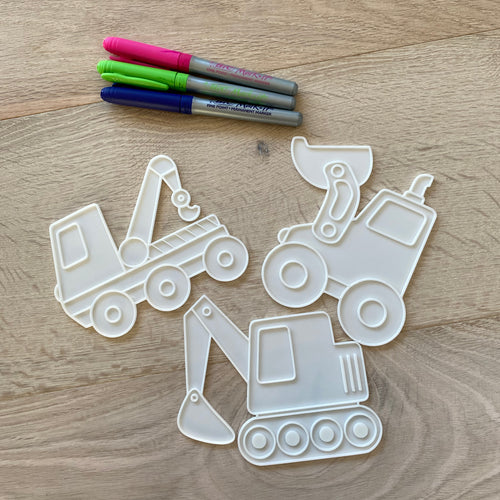 Colour your own Construction Magnets