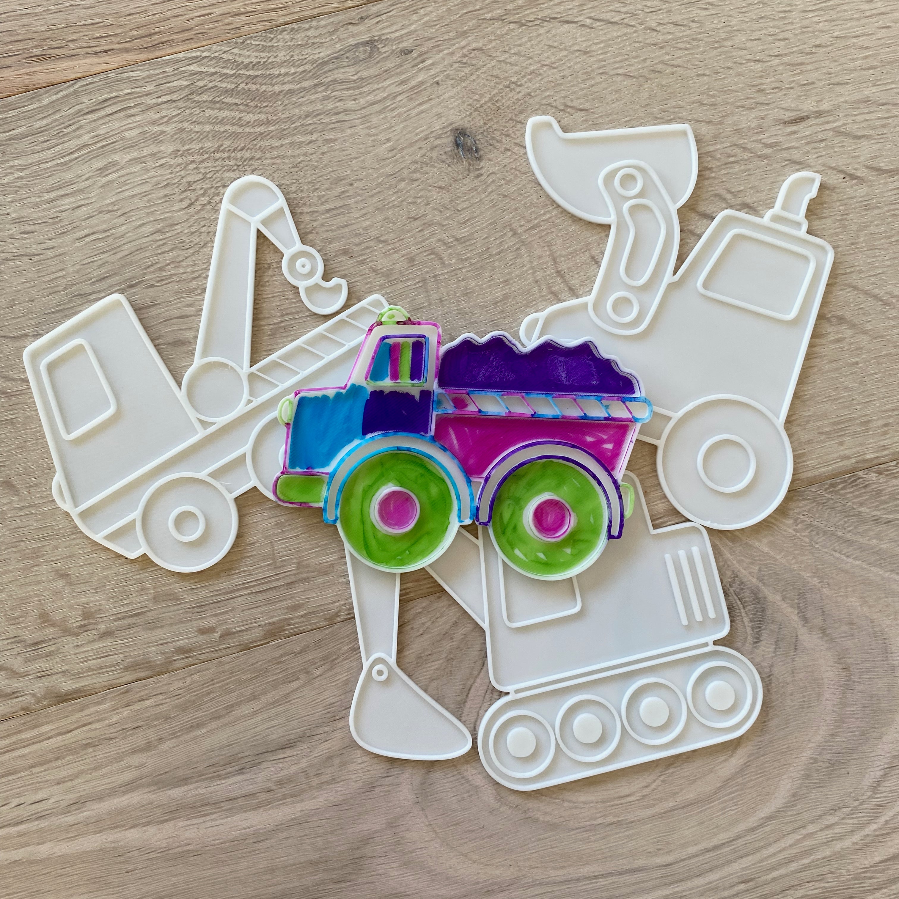 Colour your own Construction Magnets